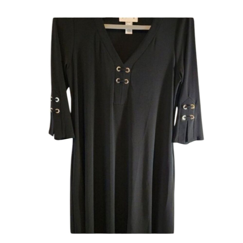 JOSEPH RIBKOFF LITTLE BLACK DRESS CLASSIC SIZE 8 FIT AND FLARE POCKETS COCKTAIL